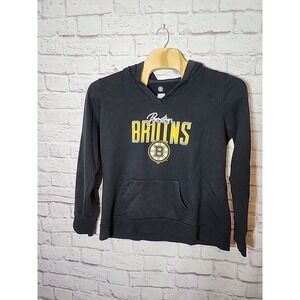 NHL Boston Bruins Unisex Black Hoodie Sweatshirt 2XL Official Hand Warmer Pocket